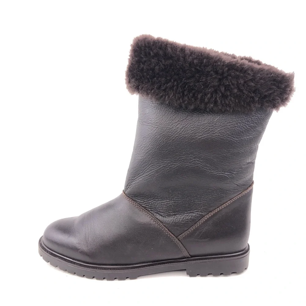 La Canadienne Brown Leather Winter Boots 8.5M - Picture 2 of 13